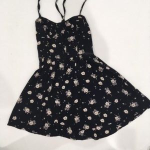 Garage Black Dress With Flowers